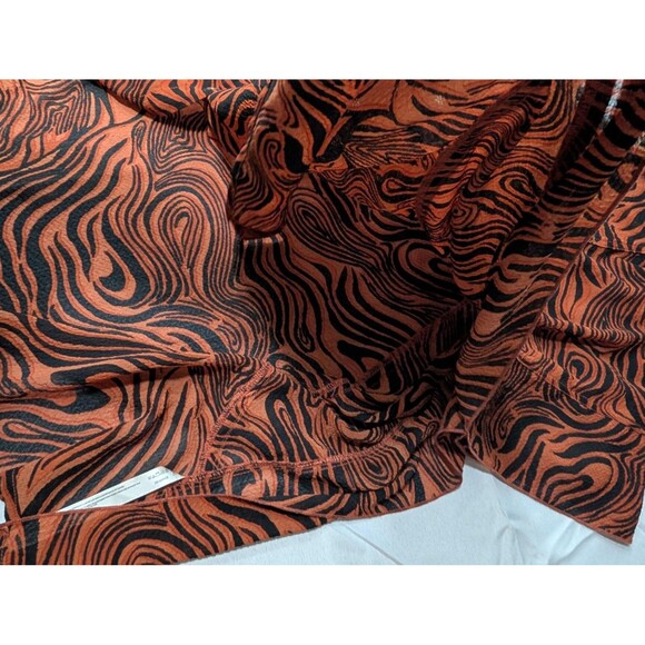 Free People Blouse Womens Small Sheer Button Front Animal Print Boho‎ Top - Picture 7 of 9